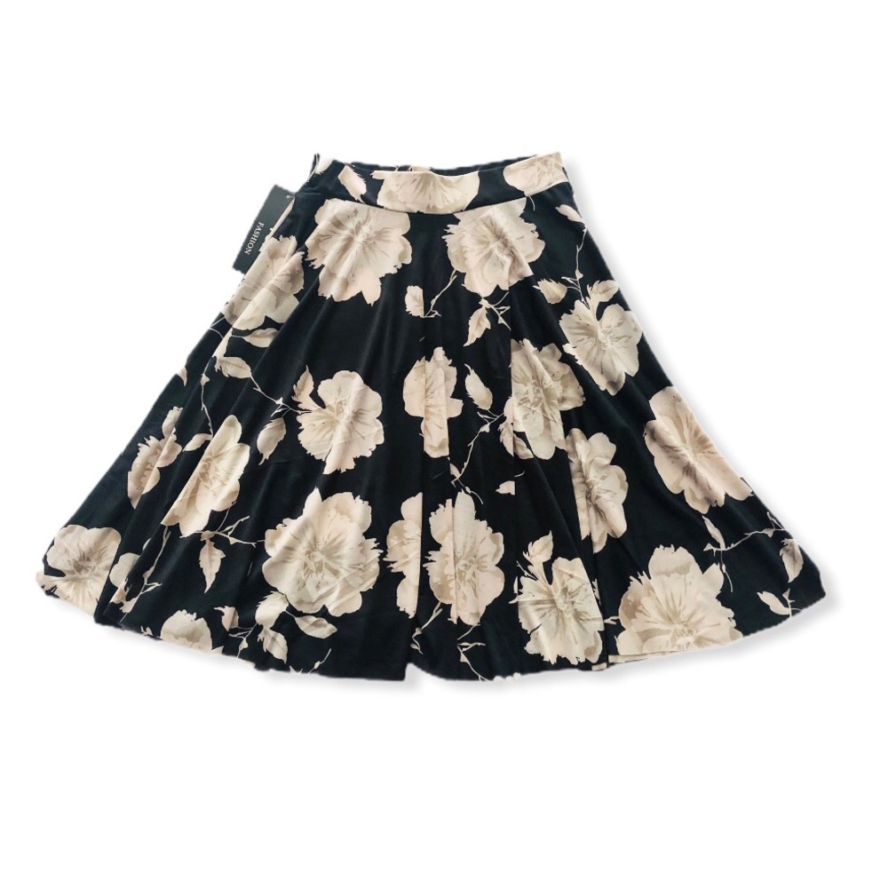 Floral Print A-line Midi Skirt - NWT